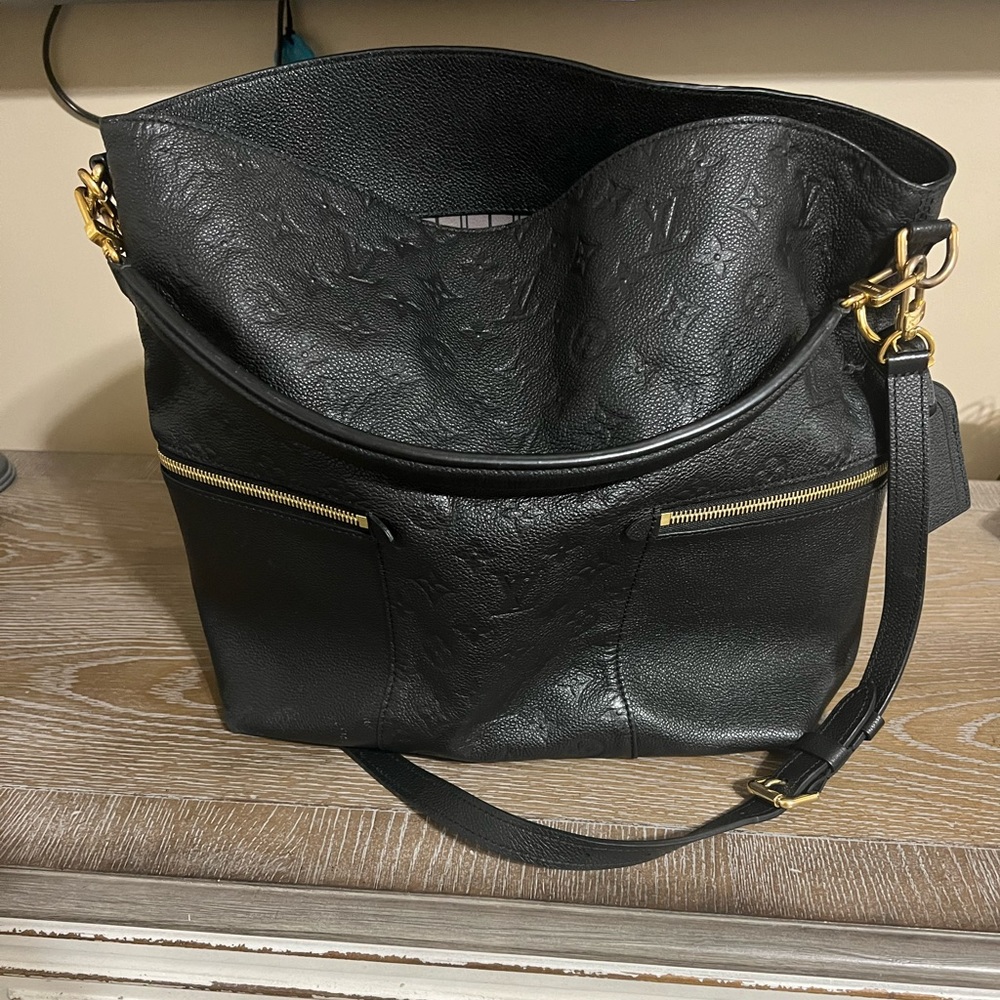 Louis Vuitton Melie handbag monogrammed Empreinte Leather Black